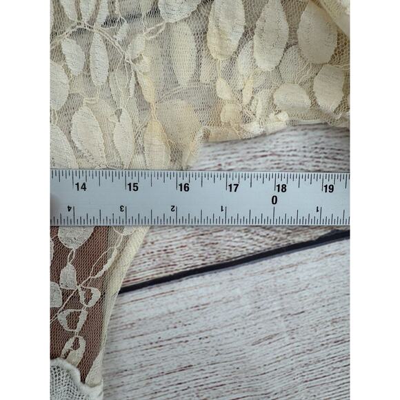 Beguile by Byron Lars Floral Brocade Lace Dress Women's Size‎ 0 Cream/Tan Lined - Picture 11 of 13